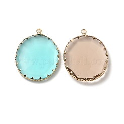 Brass with K9 Glass Pendants&nbsp;KK-C024-49KCG