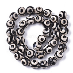 Tibetan Style 3-Eye dZi Beads Strands&nbsp;TDZI-R001-01