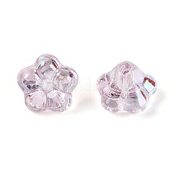 Electroplate Transparent Glass Beads Strands&nbsp;EGLA-N055-03A-08