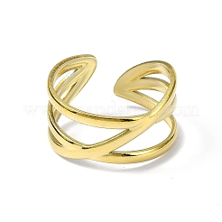 Ion Plating(IP) 304 Stainless Steel Open Cuff Ring&nbsp;RJEW-L109-044G