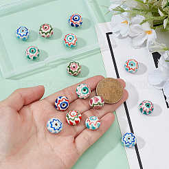 18Pcs 6 Colors Handmade Porcelain Beads&nbsp;PORC-PA0001-31