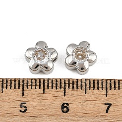 Brass Micro Pave Cubic Zirconia Beads&nbsp;KK-A269-56P