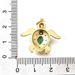 Brass Micro Pave Cubic Zirconia Pendants&nbsp;KK-B128-01G
