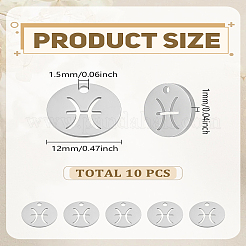 10Pcs 304 Stainless Steel Charms&nbsp;STAS-LP0003-19E
