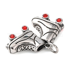 304 Stainless Steel Rhinestone Pendants&nbsp;STAS-P443-02AS