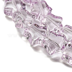 Baking Paint Transparent Glass Beads Strands&nbsp;X1-DGLA-A07-T8mm-KD03