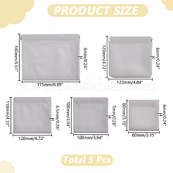 5Pcs 5 Styles Imitation Leather Shrapnel Coin Poucges&nbsp;ABAG-WR0001-14