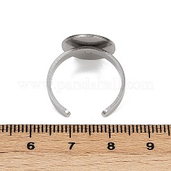 304 Stainless Steel Cuff Ring Components&nbsp;STAS-D372-04P-05