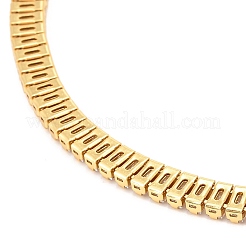 Brass Micro Pave Cubic Zirconia Link Chain Necklaces&nbsp;BJEW-F416-06G