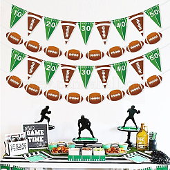 2Pcs Paper Rugby Triangle Flag Banners&nbsp;AJEW-SP0004-76