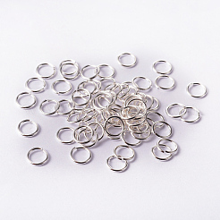 Silver Color Plated Brass Open Jump Rings&nbsp;X-JRC8MM-S