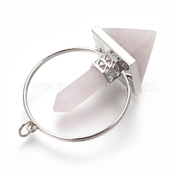 Natural Rose Quartz Big Pendants&nbsp;G-I214-A02