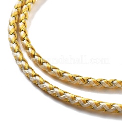 Polyester Cord Braided Necklace Makings&nbsp;X-MAK-L043-03G-10