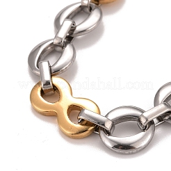PVD Vacuum Plating 304 Stainless Steel Infinity Link Chains Necklace&nbsp;STAS-E160-14GP
