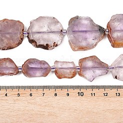 Natural Purple Phantom Quartz Purple Lodolite Quartz Slice Beads Strands&nbsp;G-A305-B02-01