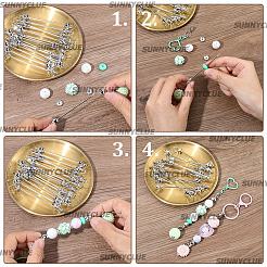 24Pcs Stainless Steel Beadable Keychain Bar for Jewelry Making DIY Crafts&nbsp;AJEW-SC0031-55A