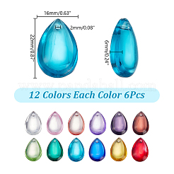 96Pcs 12 Colors Handmade Lampwork Penadants&nbsp;LAMP-AR0001-46