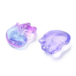 30Pcs 6 Colors Transparent Spray Painted Glass Pendants&nbsp;GLAA-FS0001-28