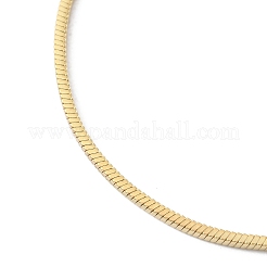 Ion Plating(IP) 304 Stainless Steel Flat Snake Chain Bracelets for Men Women&nbsp;BJEW-M293-06G