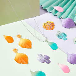 20Pcs 10 Style Spray Painted Iron Pendants&nbsp;IFIN-PH0001-92
