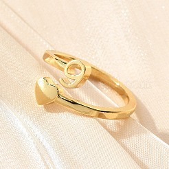 Brass Cuff Rings for Women&nbsp;RJEW-U044-G