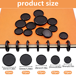 110Pcs 5 Styles Plastic Loose Leaf Ring Round Binder Discs&nbsp;DIY-WR0005-55