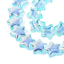 Electroplate Transparent Glass Beads Strands&nbsp;LS-EGLA-N056-04A-B01