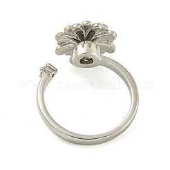 Daisy Enamel Rotatable Cuff Rings for Women&nbsp;RJEW-M016-05P