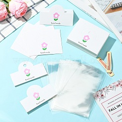 100Pcs Flower Printed Paper Foldable Header Cards&nbsp;CDIS-CJ0001-11