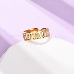 304 Stainless Steel Open Cuff Rings for Women&nbsp;RJEW-K309-32C-G