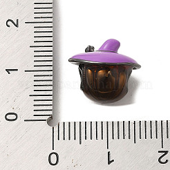 Halloween Brass Enamel European Beads&nbsp;KK-A203-04B-B