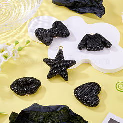 5Pcs 5 Styles Handmade Polymer Clay Pendants&nbsp;RB-BT0001-05D