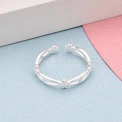 925 Sterling Silver Open Cuff Rings for Women&nbsp;STER-N016-147S