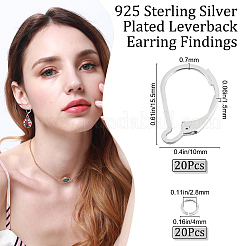 20Pcs Brass Leverback Earring Findings&nbsp;KK-BBC0002-20