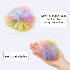 10Pcs 2 Colors Faux Fox Fur Soft Pompom Ball&nbsp;FIND-YW0011-93