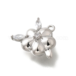 Brass Micro Pave Cubic Zirconia Pendants&nbsp;KK-Q035-11P