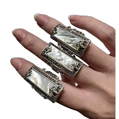 Alloy Acrylic Cuff Open Rings&nbsp;WG8CAE0-01