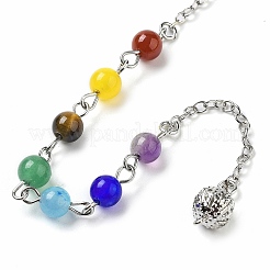 Natural Amethyst Hexagonal Pointed Dowsing Pendulums&nbsp;G-P552-05P-03