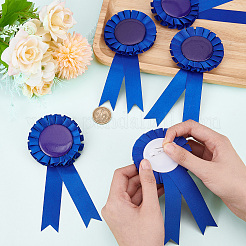 Award Ribbon Shape Tinplate Badge Pins&nbsp;JEWB-WH0035-01