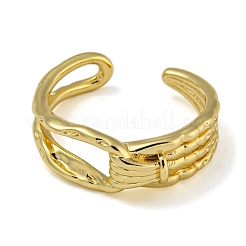 Knot Brass Open Cuff Rings for Women&nbsp;RJEW-Z050-04G