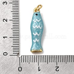 Brass Enamel Pendants&nbsp;KK-H092-08G-04