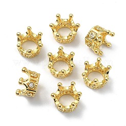 Brass Rhinestone European Beads&nbsp;KK-P232-22G