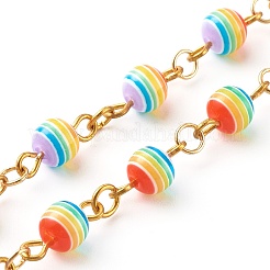 Handmade 304 Stainless Steel Beaded Chains&nbsp;AJEW-JB00968