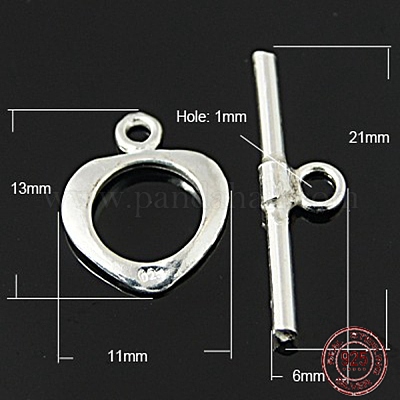 925 Sterling Silver Toggle Clasps&nbsp;STER-A008-36-1