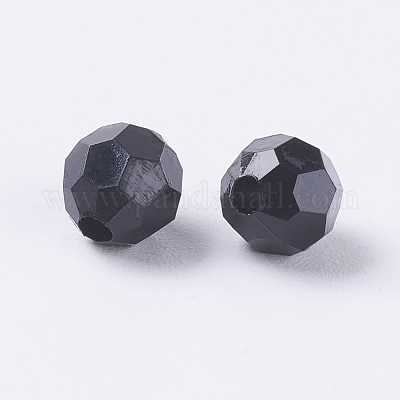 Opaque Acrylic Beads&nbsp;PAB6mmY-1-1