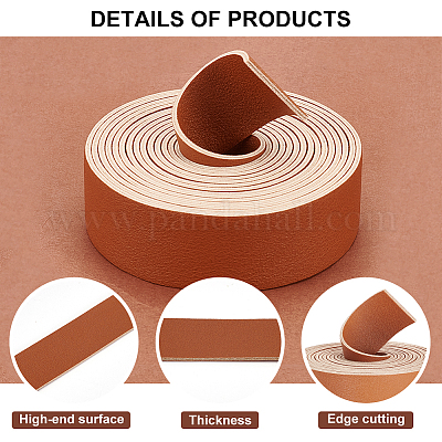 2.5M Double Face Litchi Pattern Imitation Leather Cord&nbsp;LC-WH0006-08B-1