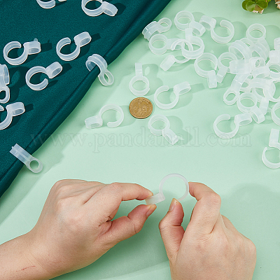 60Pcs 2 Styles Plastic Hooks&nbsp;FIND-HS0002-21-1