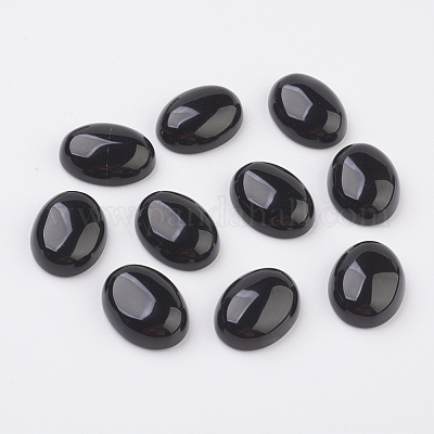 Natural Obsidian Flat Back Cabochons&nbsp;G-G741-30x40mm-20-1