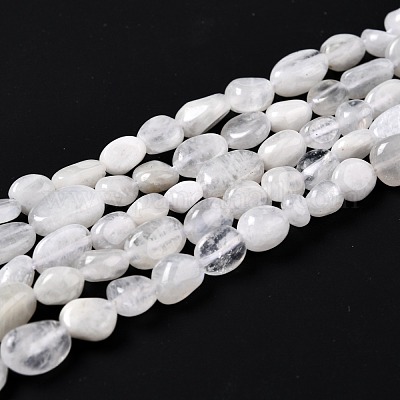 Natural Rainbow Moonstone Beads Strands&nbsp;G-G018-48-1