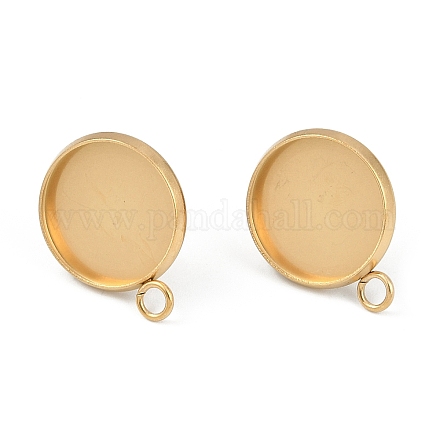 Ion Plating(IP) 304 Stainless Steel Stud Earring Finding STAS-Z084-08C-G-1